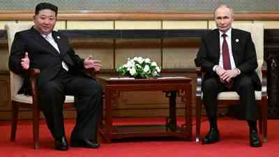 Rusya Devlet Başkanı Vladimir Putin ile Kuzey Kore lideri Kim