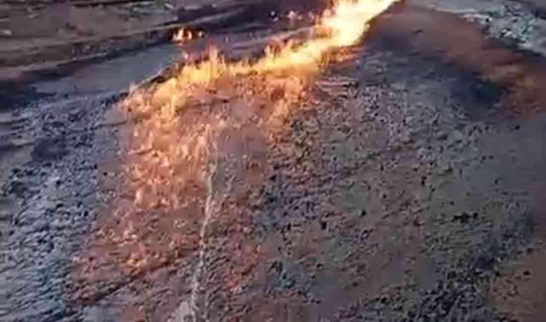 Şırnak’ın Gabar Dağı bölgesindeki Akçay köyünde, yol çalışması sırasında petrol