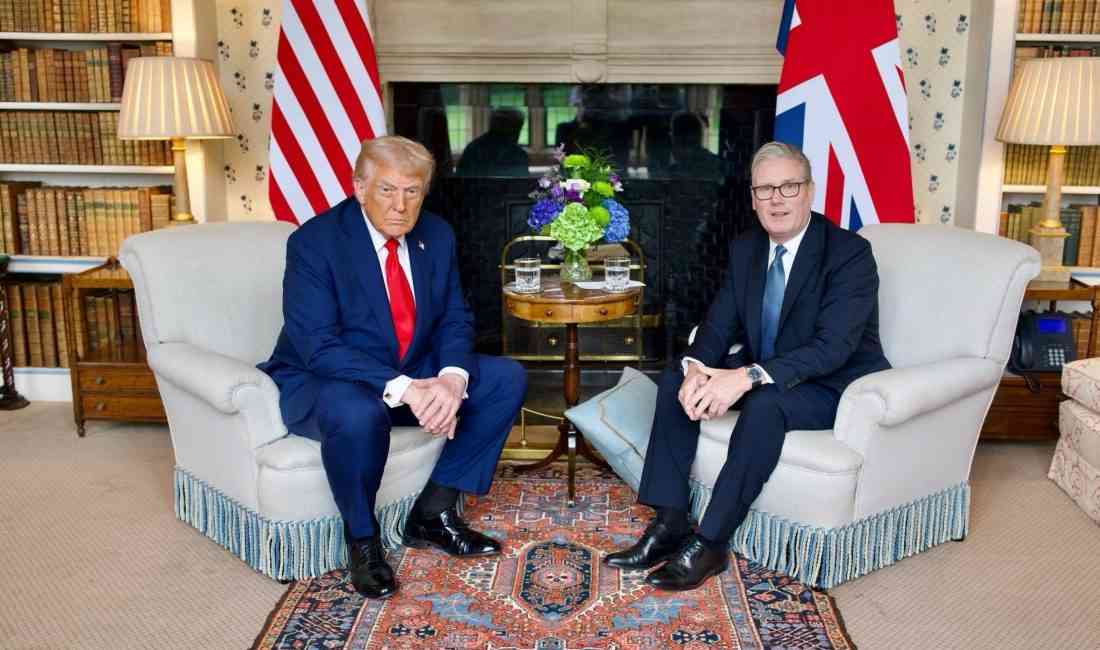 ABD Başkanı Donald Trump, İngiltere Başbakanı Keir Starmer ile Chequers’da