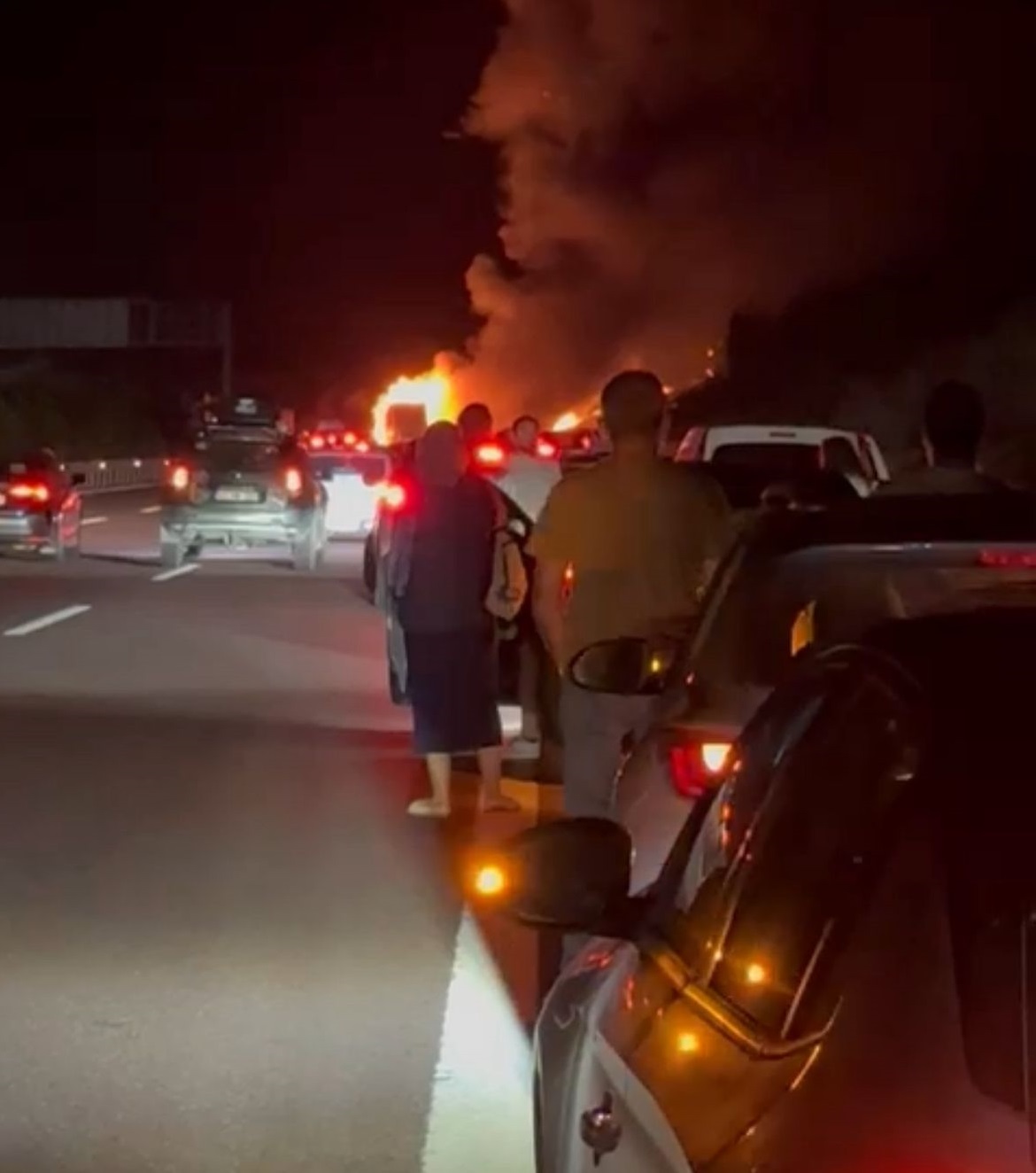 Yalova’nın Altınova ilçesinde Gebze-İzmir-İstanbul Otoyolu bağlantı yolunda seyir halindeki bir