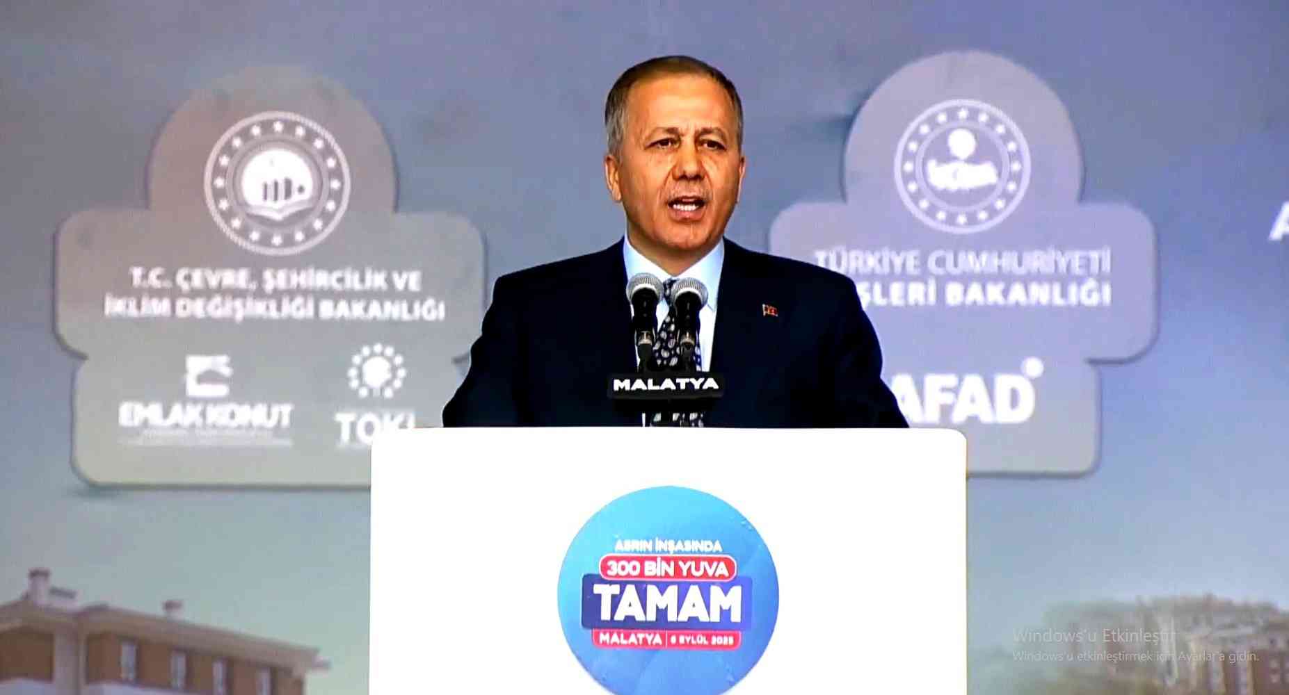 Cumhurbaşkanı Recep Tayyip Erdoğan’ın katılımıyla Malatya’da düzenlenen 300 bininci afet