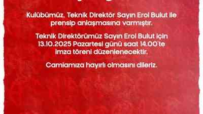 Süper Lig ekiplerinden Hesap.com Antalyaspor, teknik direktörlük görevi için Erol