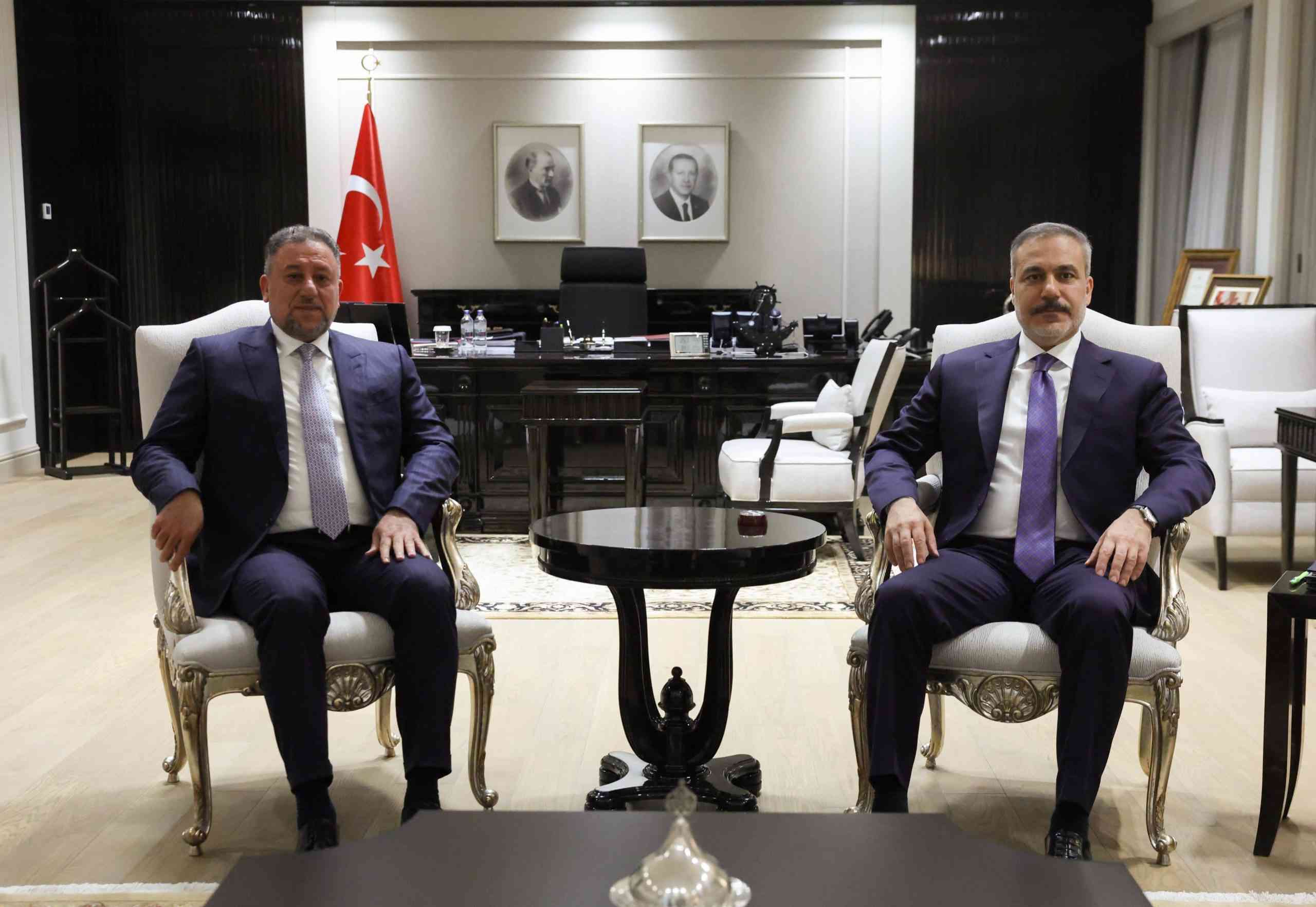 &nbsp; Dışişleri Bakanı Hakan Fidan, Irak Egemenlik İttifakı Lideri Hamis