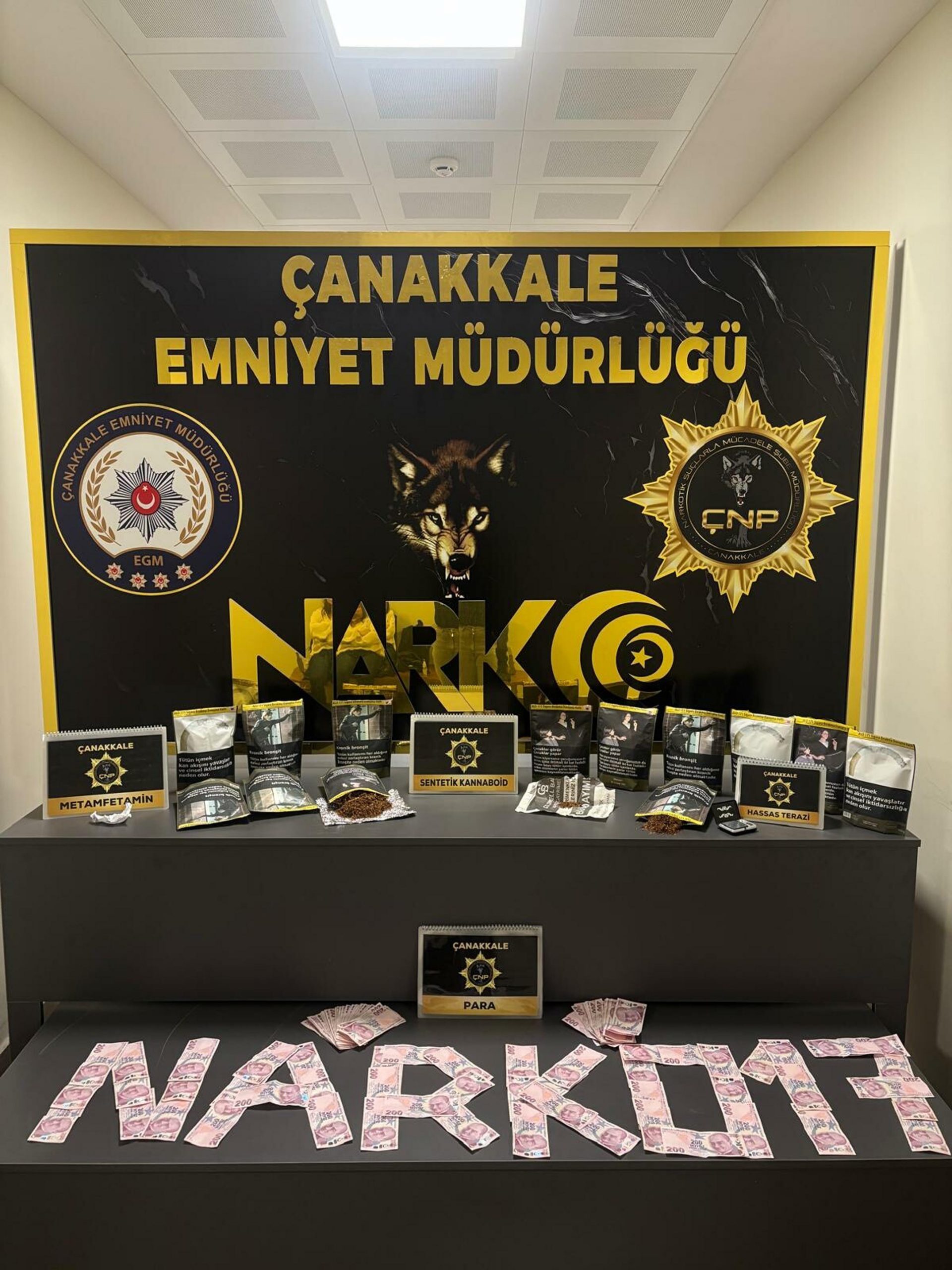 Çanakkale’de polis ekiplerince iki gün üst üste düzenlenen operasyonlarda çeşitli