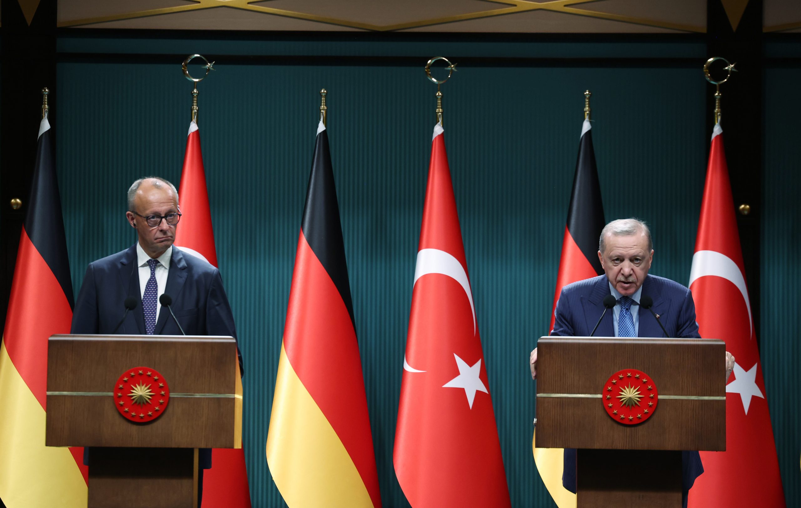   Cumhurbaşkanı Recep Tayyip Erdoğan, Almanya Başbakanı Friedrich Merz ile
