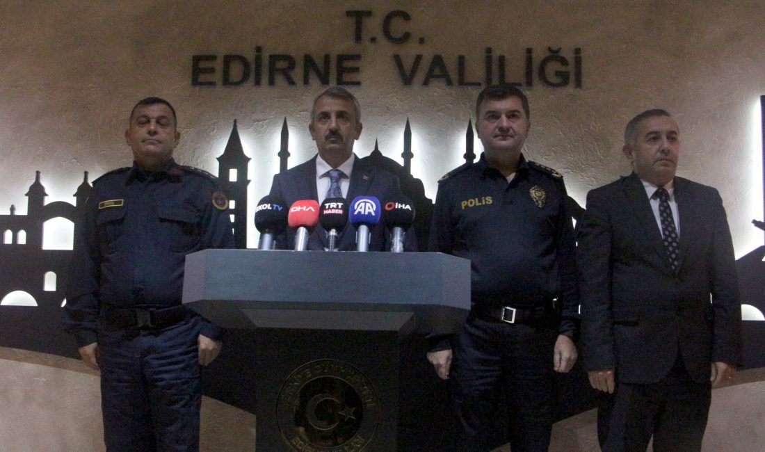 Edirne Valisi Yunus Sezer, kentte yılın ilk 9 ayında yasa