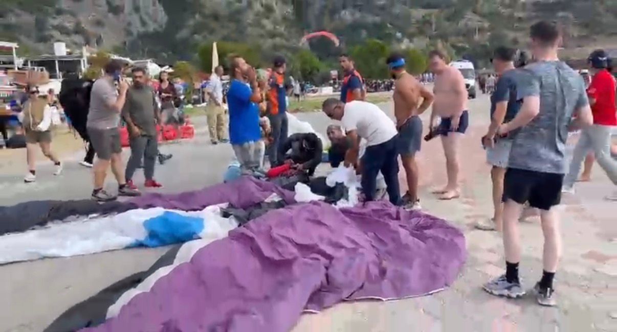 Muğla’nın Fethiye ilçesinde düzenlenen 25’inci Uluslararası Hava Oyunları Festivali sırasında,