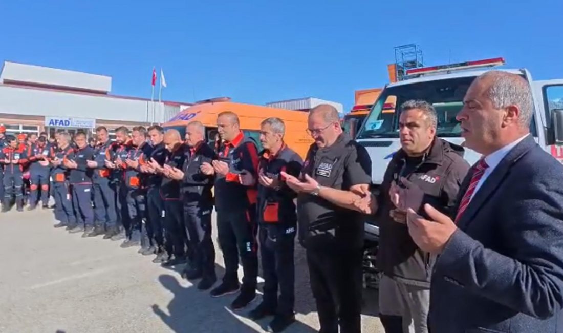 Gazze’de yürütülecek arama kurtarma çalışmalarına katılacak olan 10 kişilik AFAD