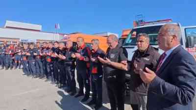 Gazze’de yürütülecek arama kurtarma çalışmalarına katılacak olan 10 kişilik AFAD