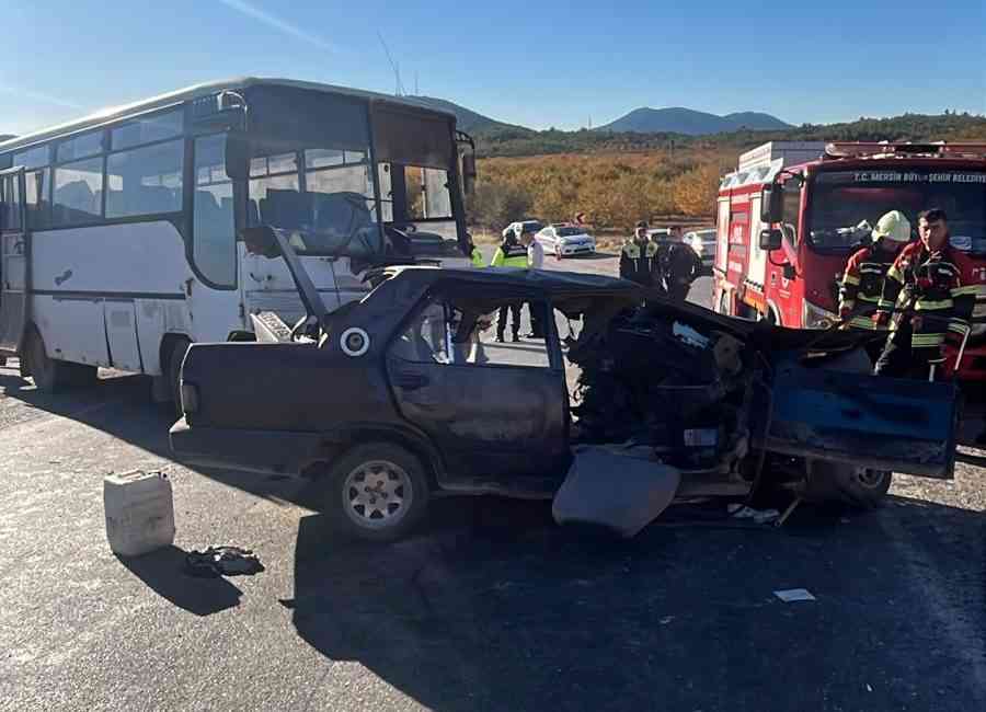 Mersin’in Gülnar ilçesinde sabah saatlerinde meydana gelen trafik kazasında, tarım