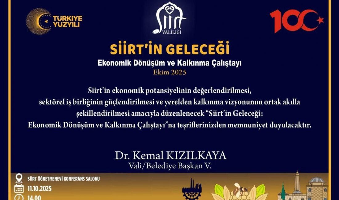 Siirt Valiliği öncülüğünde, kentin ekonomik potansiyelinin değerlendirilmesi, sektörel iş birliğinin