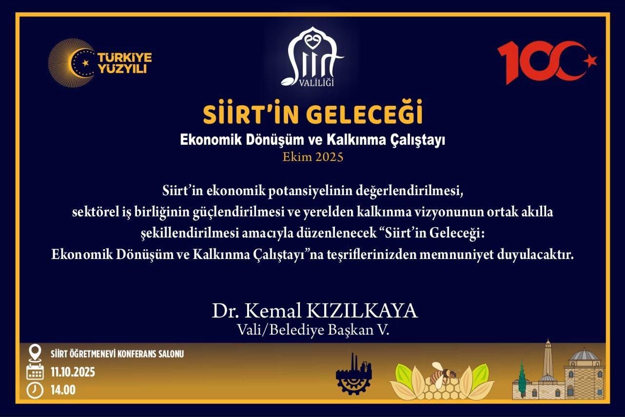 Siirt Valiliği öncülüğünde, kentin ekonomik potansiyelinin değerlendirilmesi, sektörel iş birliğinin