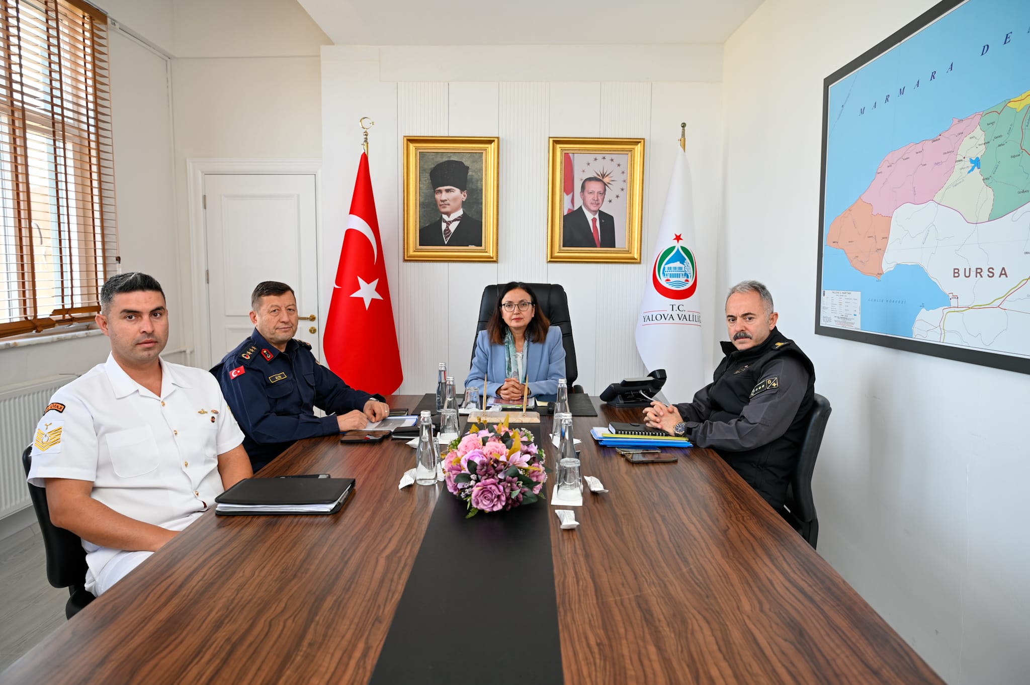 Yalova Valisi Dr. Hülya Kaya başkanlığında düzenlenen Asayiş ve Güvenlik