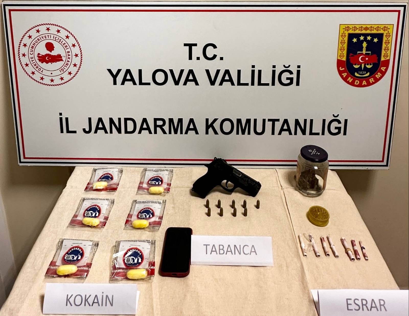 Yalova İl Jandarma Komutanlığı ekiplerince 13 Ekim 2025 tarihinde Osmangazi