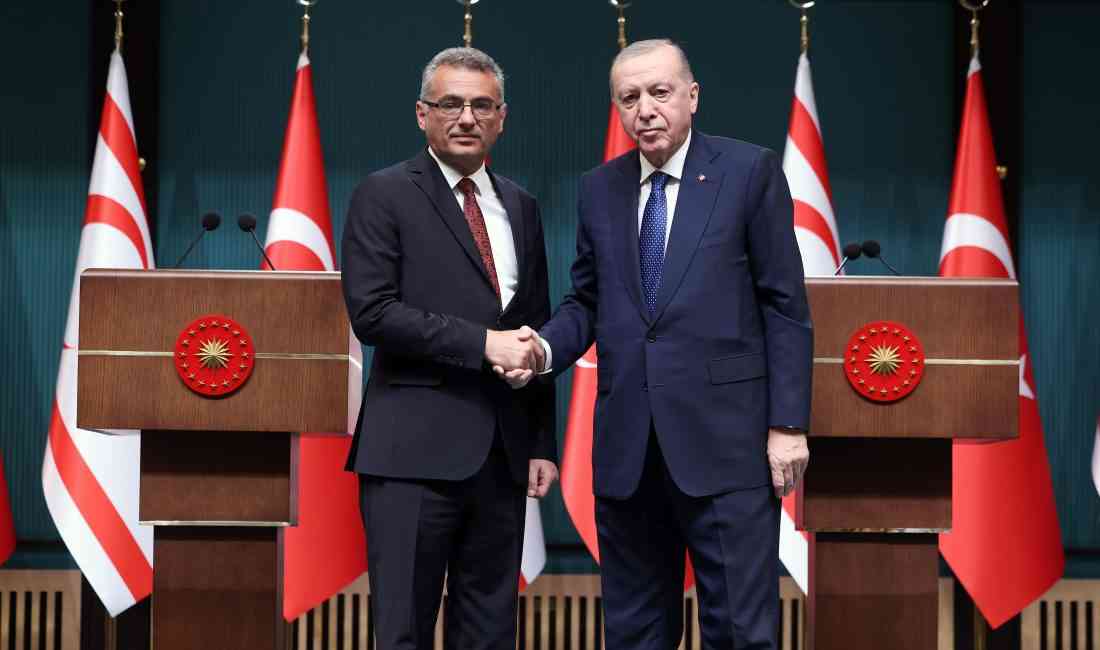 &nbsp; Cumhurbaşkanı Erdoğan ve KKTC Cumhurbaşkanı Erhürman Cumhurbaşkanlığı Külliyesi’nde Ortak
