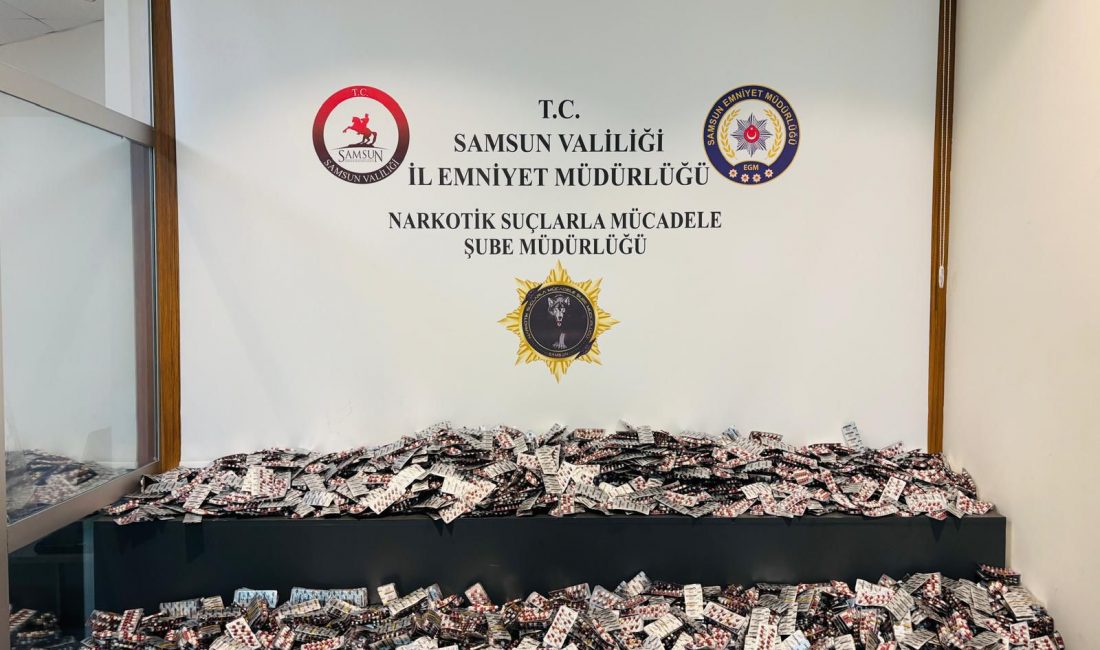   Samsun’un İlkadım ilçesinde, İl Emniyet Müdürlüğü narkotik ekipleri tarafından