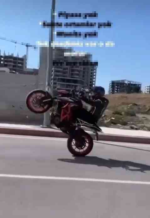 &nbsp; Hatay’ın İskenderun ilçesinde motosikletiyle trafiği tehlikeye atan ve bu