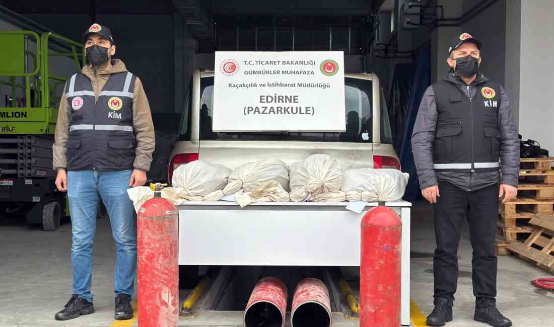 &nbsp; LPG Tanklarında Esrar Bulundu Edirne’nin Pazarkule Sınır Kapısı’ndan Türkiye’ye