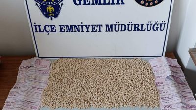 Bursa’nın Gemlik ilçesinde polis ekipleri, şüphe üzerine durdurdukları bir araçta