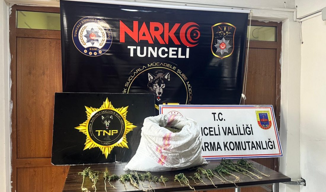 Tunceli merkezli olarak 3 ilde gerçekleştirilen uyuşturucu operasyonunda, 23 kilo