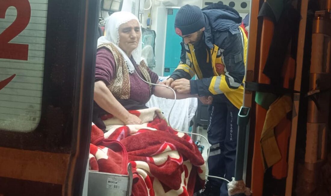 Kardan Kapanan Köy Yollarını Açan Ekipler, Ambulansların Geçişini Sağlayarak İki