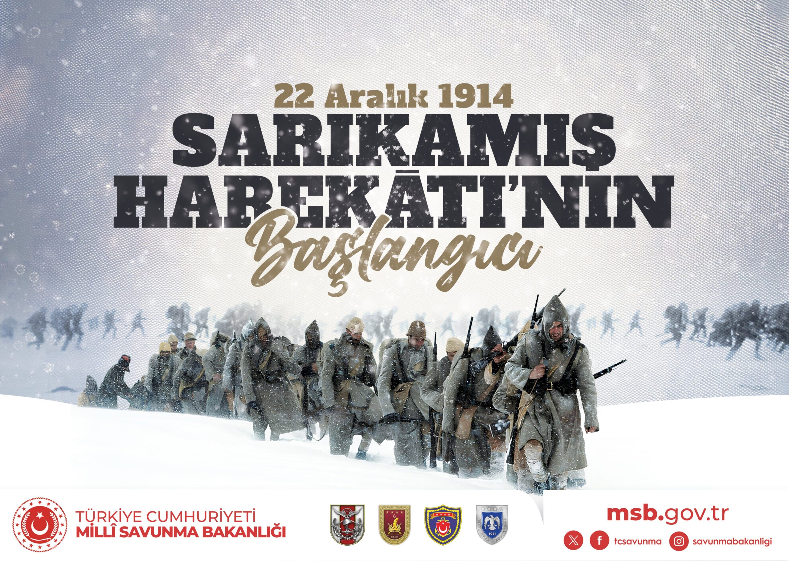 Milli Savunma Bakanlığı, Sarıkamış Harekatı’nın 111’inci Yıl Dönümü Dolayısıyla Yayımladığı