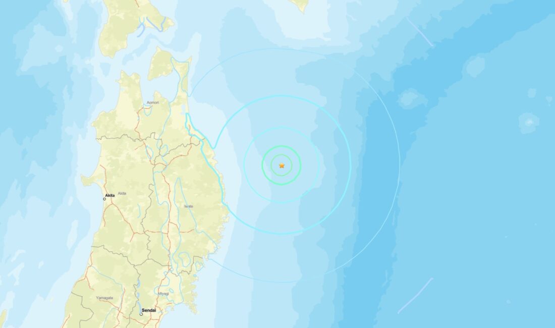 Japonya’nın kuzeydoğusundaki Iwate eyaleti açıklarında 6 büyüklüğünde bir deprem kaydedildi.