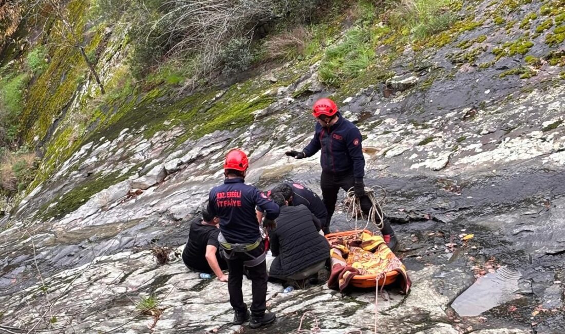 &nbsp; Şelale Gezisi Kazayla Sonlandı: Muhtar Hastaneye Kaldırıldı Zonguldak’ın Ereğli