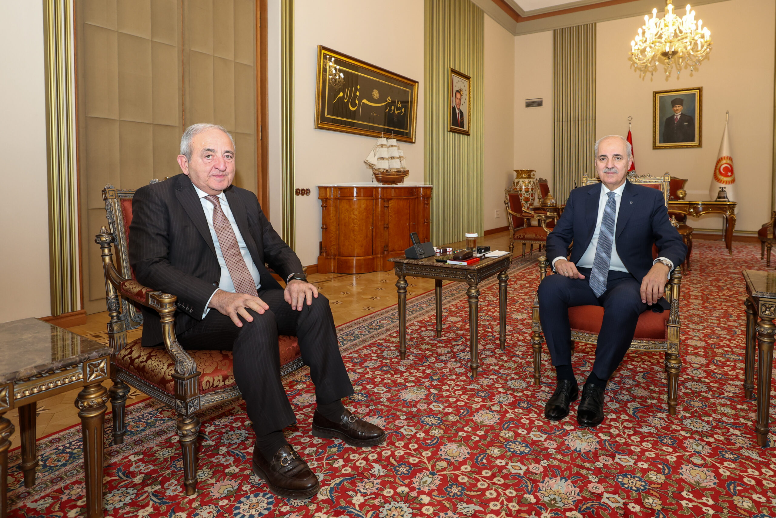 &nbsp; Kurtulmuş, KEİPA Genel Sekreteri Hajiyev ile Meclis’te Görüştü Türkiye