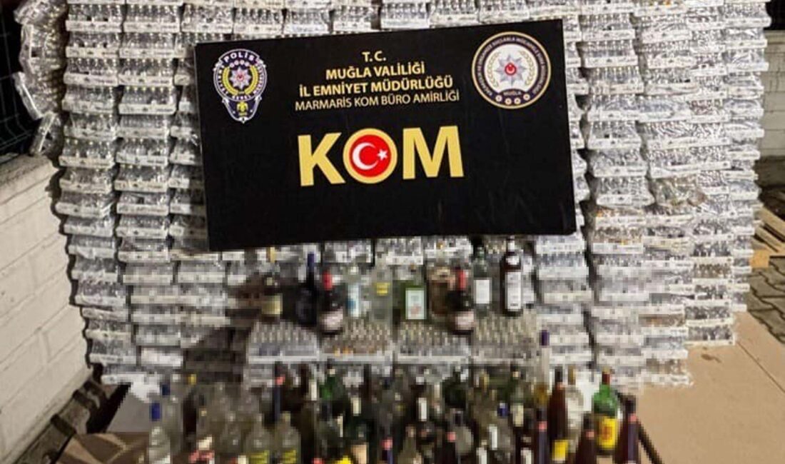 &nbsp; Polis Operasyonunda Bandrolsüz ve Gümrük Kaçağı İçki Yakalandı Muğla’nın