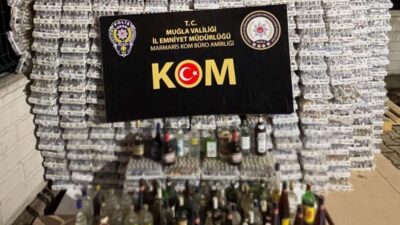 &nbsp; Polis Operasyonunda Bandrolsüz ve Gümrük Kaçağı İçki Yakalandı Muğla’nın