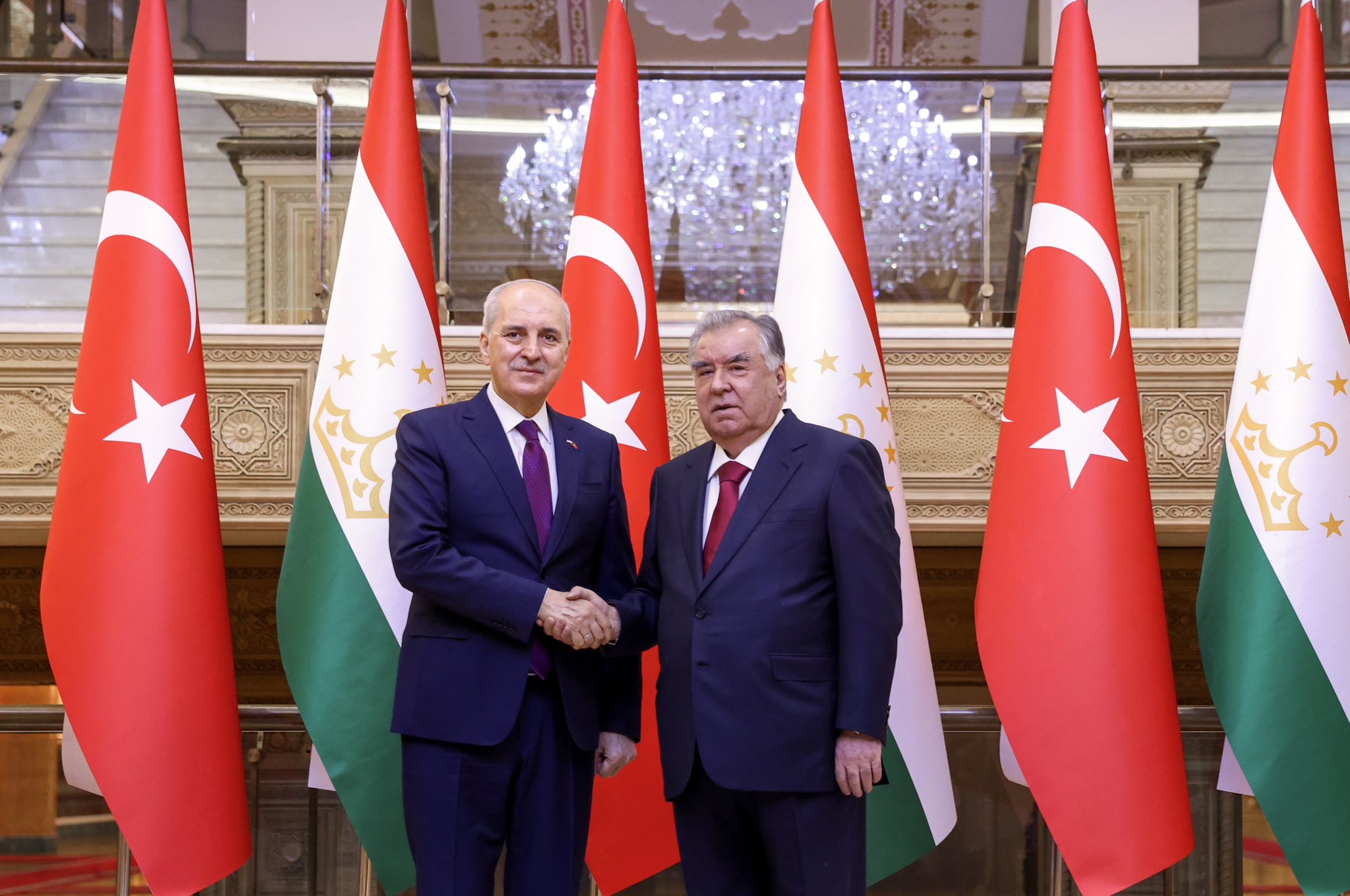 TBMM Başkanı Numan Kurtulmuş, resmi ziyaret için bulunduğu Tacikistan’ın başkenti