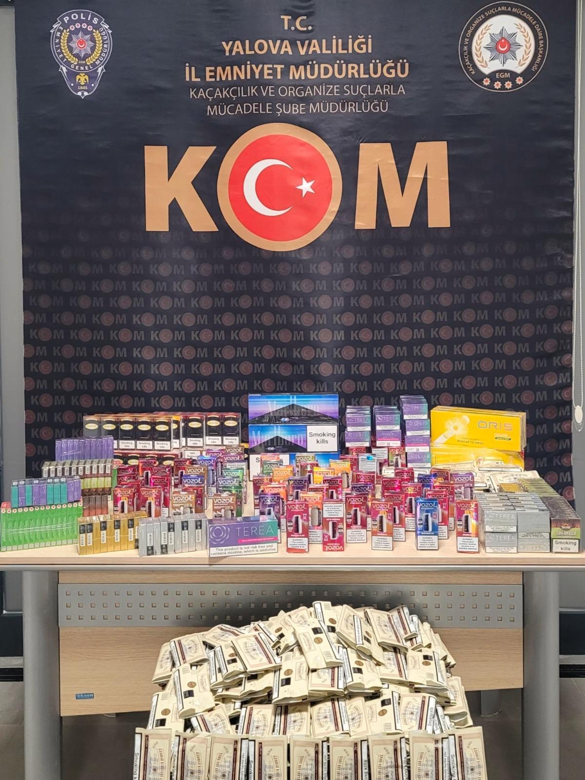 Yalova Polisi, 16-20 Aralık tarihleri arasında gerçekleştirdiği operasyonlarla kayıt dışı