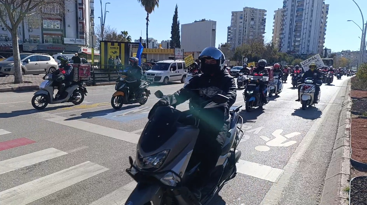 ADANA – Adana’da bir yemek sipariş platformuna bağlı çalışan yaklaşık