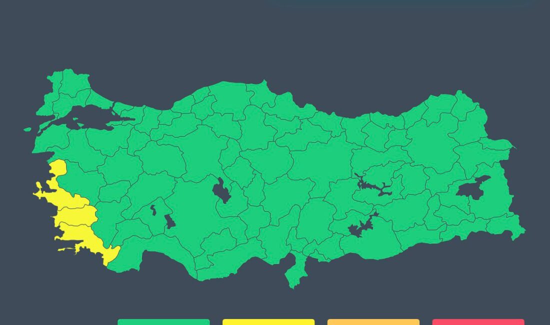 İçişleri Bakanlığı, Meteoroloji Genel Müdürlüğü’nden alınan veriler doğrultusunda Türkiye’nin doğusu