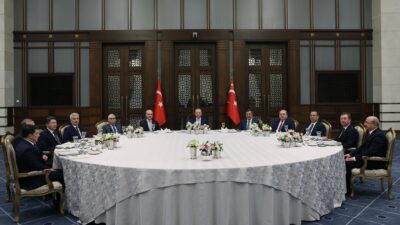 Cumhurbaşkanı Recep Tayyip Erdoğan, yasama, yürütme ve yargı organlarının temsilcileri