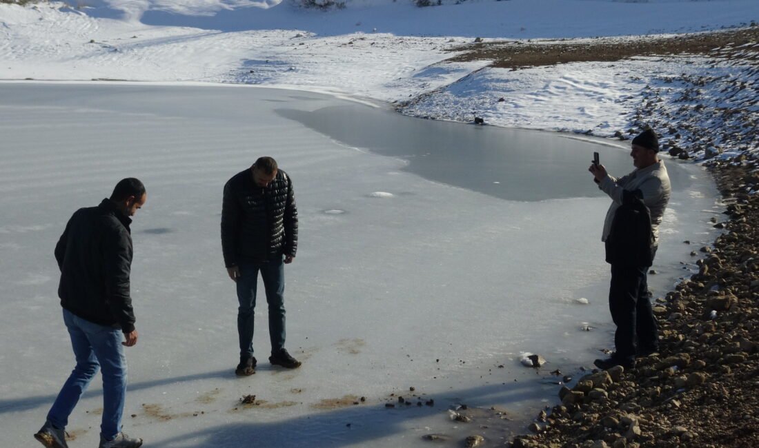 Batman’ın Gercüş ilçesinde hava sıcaklığının sıfırın altına düşmesiyle birlikte Kırkat