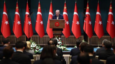 Cumhurbaşkanı Recep Tayyip Erdoğan, Cumhurbaşkanlığı Külliyesi’nde gerçekleştirilen Kabine Toplantısı’nın ardından