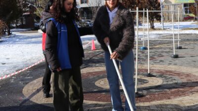 ERZURUM – Erzurum’un Oltu ilçesinde, Beyaz Baston Görme Engelliler Haftası