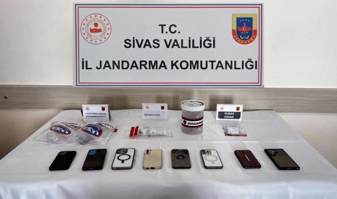 SİVAS’ta jandarma ekipleri tarafından düzenlenen uyuşturucu operasyonunda gözaltına alınan 9