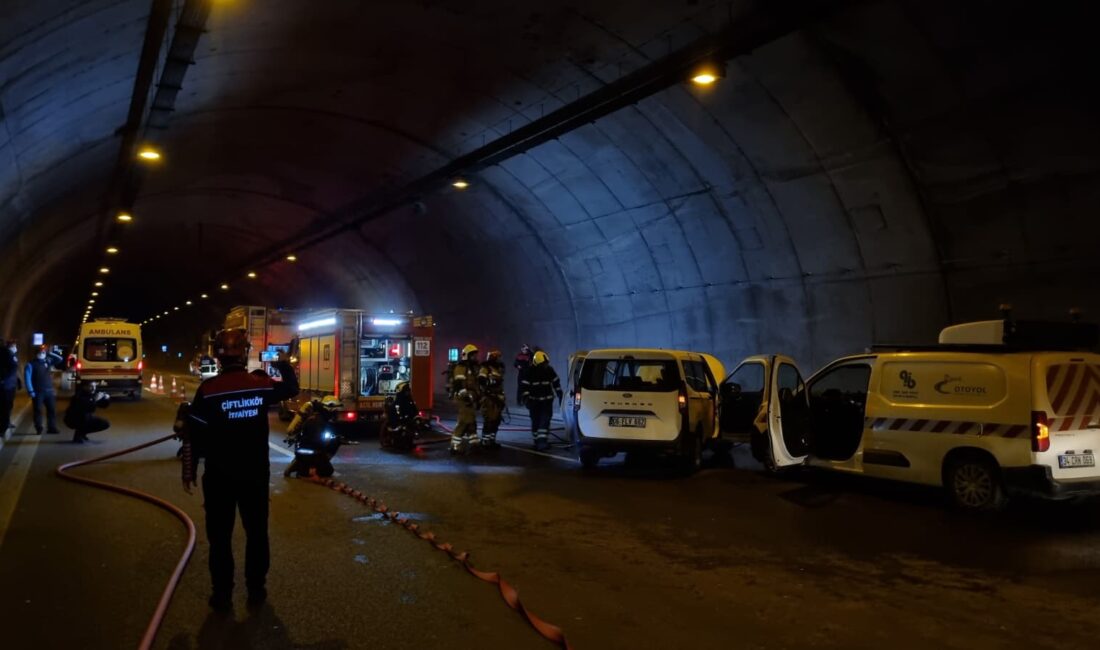 Orhangazi Tüneli içerisinde, olası trafik kazaları ve yangın durumlarına karşı