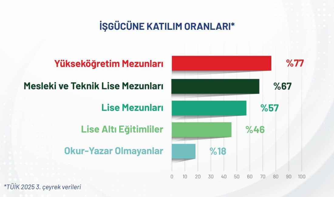 Yükseköğretim Kurulu (YÖK), 2025 yılı 3’üncü çeyrek iş gücü istatistiklerini
