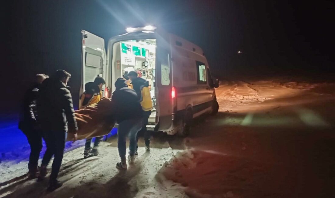 Başkale’de Yolu Kapanan Mezradaki Hasta Ekiplerce Kurtarıldı Van’ın Başkale ilçesinde