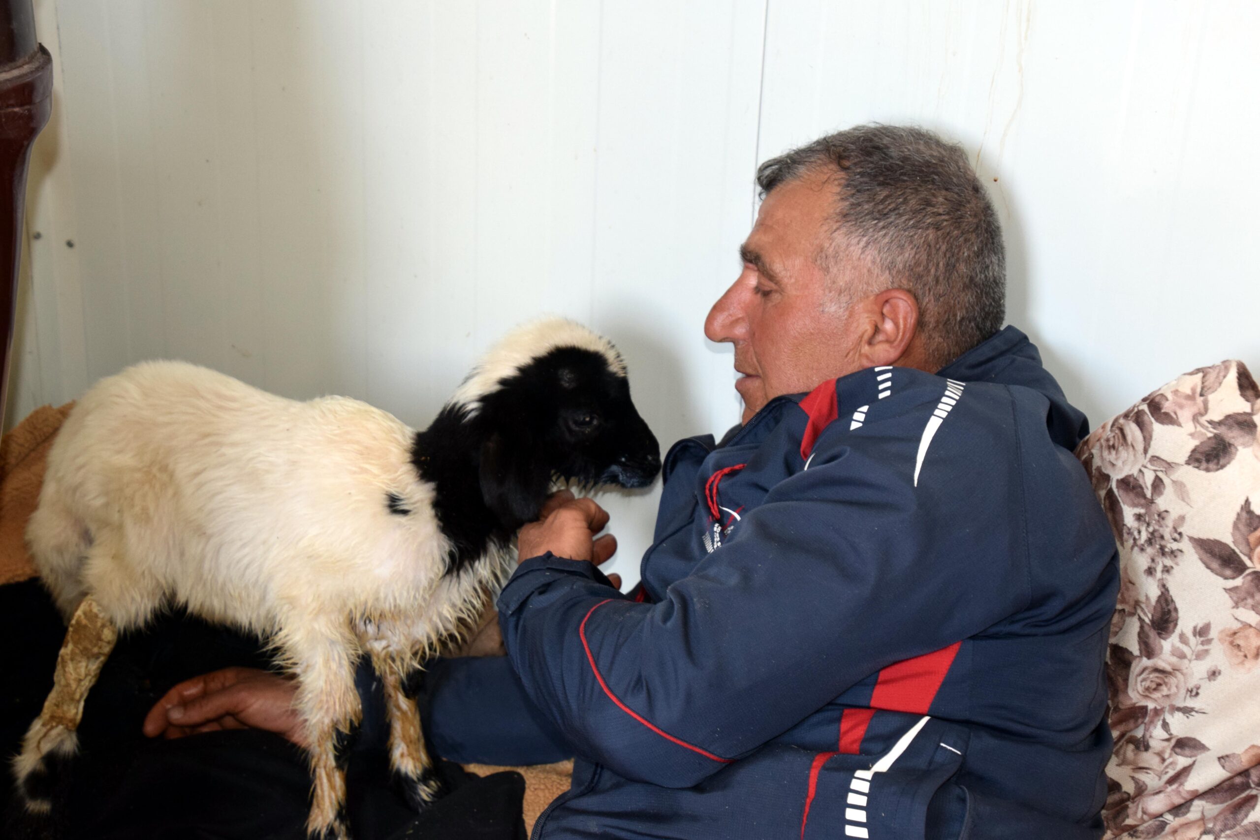 Van’ın Erciş ilçesinde hayvancılıkla uğraşan 8 çocuk babası Feyat Polat