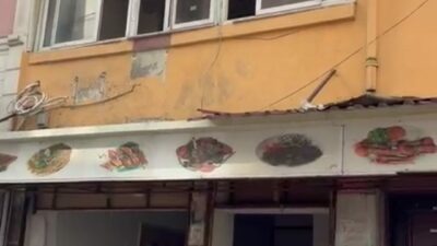İzmir’in Konak ilçesinde yer alan metruk bir binada meydana gelen