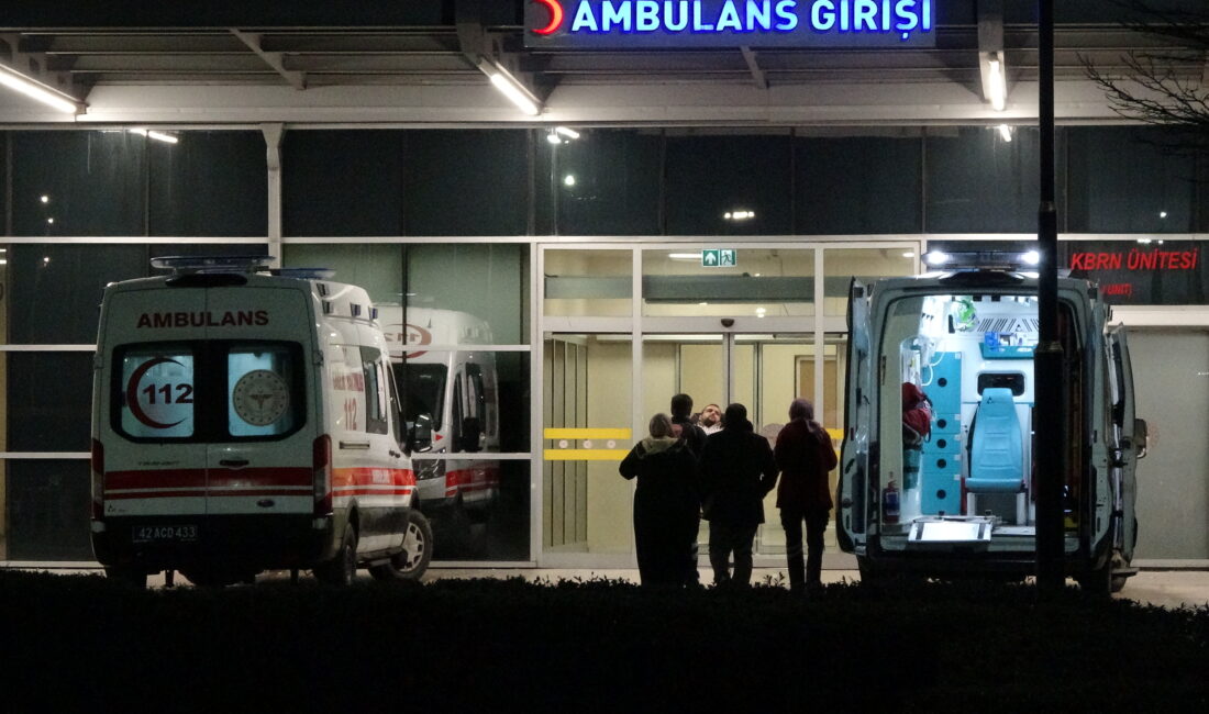 Konya’nın Meram ilçesinde bir apartmanda gerçekleştirilen haşere ilaçlaması sonrası zehirlenme