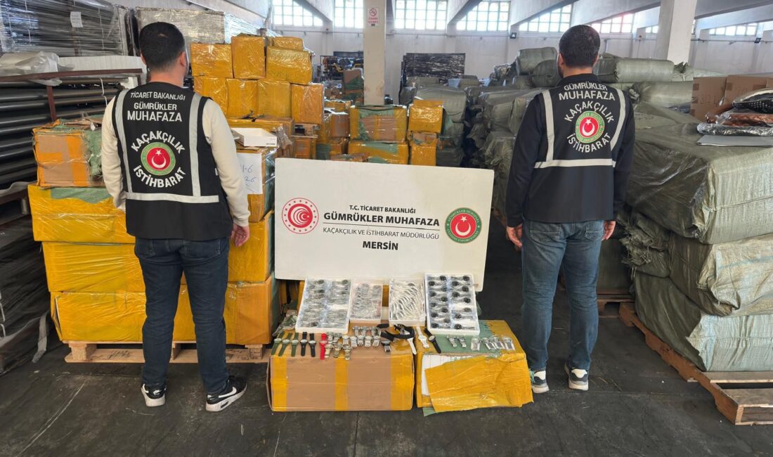 Mersin’de gümrük muhafaza ekiplerince düzenlenen operasyonda, dünyaca ünlü markalara ait