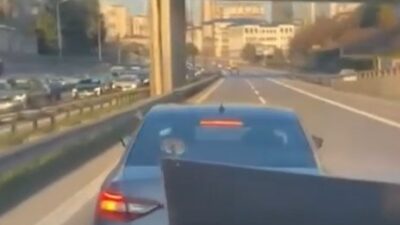 Ümraniye Şile Otoyolu’nda iki sürücü arasında yol verme meselesi yüzünden
