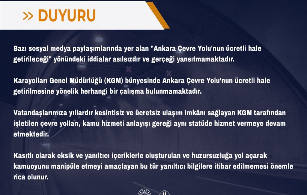 ANKARA / TEKHA Karayolları Genel Müdürlüğü (KGM), son günlerde sosyal