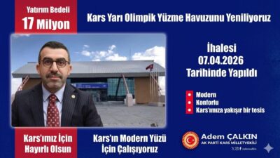 AK Parti Kars Milletvekili Adem Çalkın, Kars’ta spor altyapısını güçlendirecek